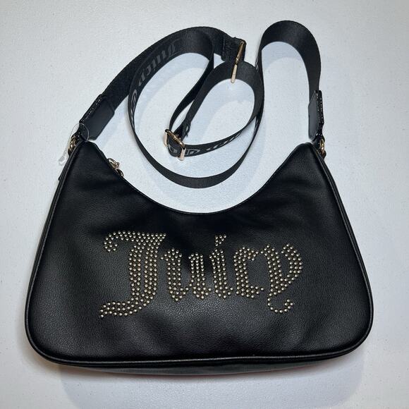 NEW Juicy Couture Black Obsession Satchel Bag Purse Viral Crossbody - Picture 1 of 7